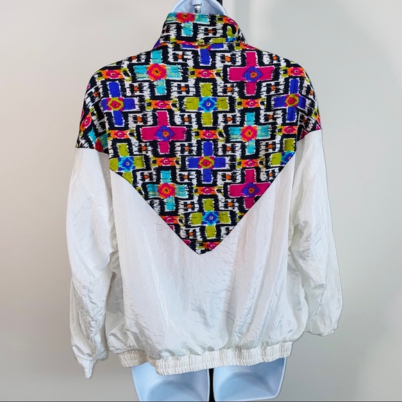 Vintage Colorful Print Windbreaker Jacket Size M - Picture 12 of 12